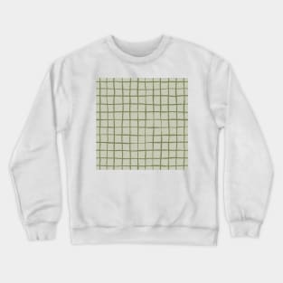 Grid check sage green Crewneck Sweatshirt